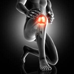 figure with highlighted knee