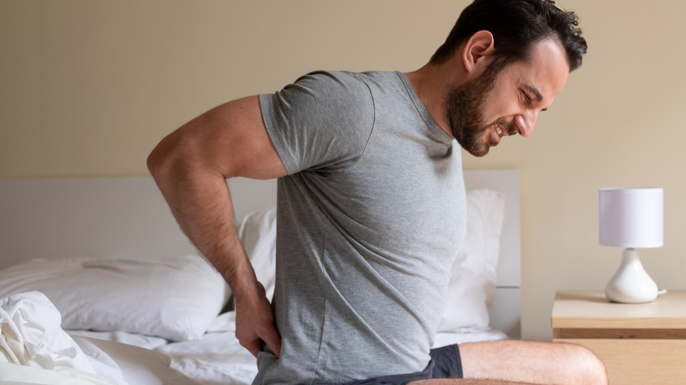Patient debating surgery for sciatica pain.